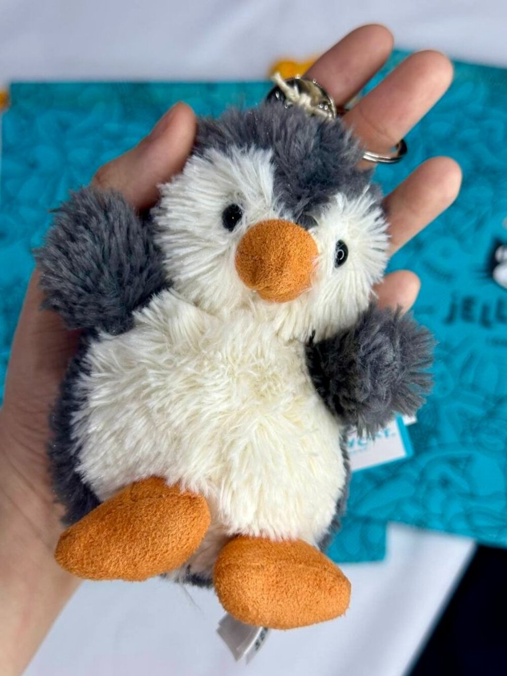Jellycat Peanut Penguin Keychain Plushie